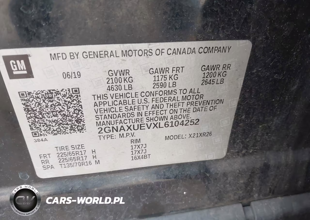 2020 Chevrolet Equinox Awd Lt 1.5L Turbo VIN:2GNAXUEVXL6104252 - 9