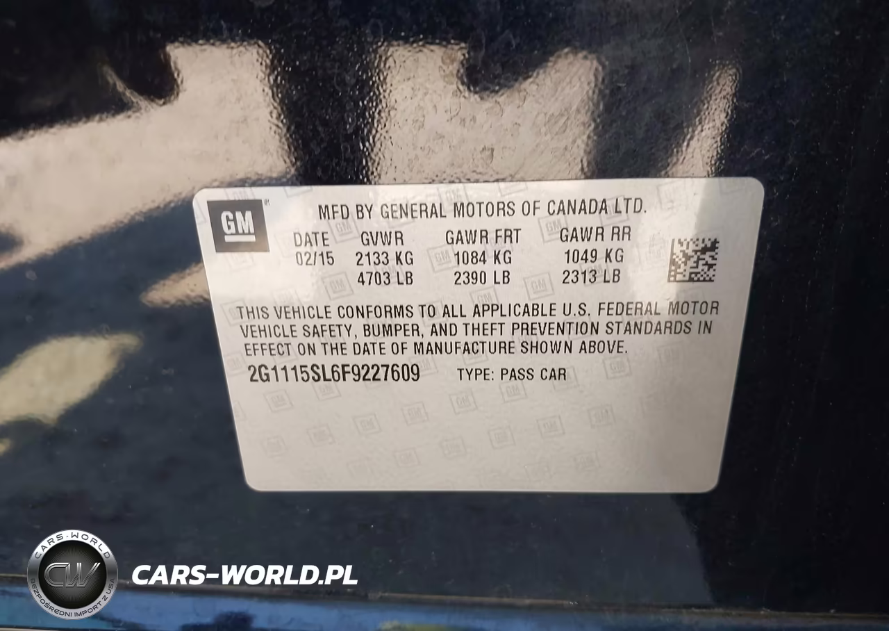 2015 Chevrolet Impala 1Lt VIN:2G1115SL6F9227609 - 9