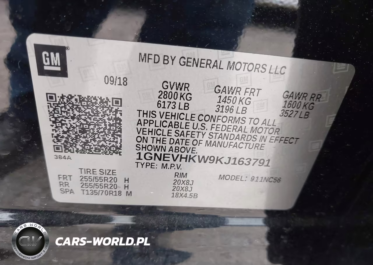 2019 Chevrolet Traverse 3Lt VIN:1GNEVHKW9KJ163791 - 9