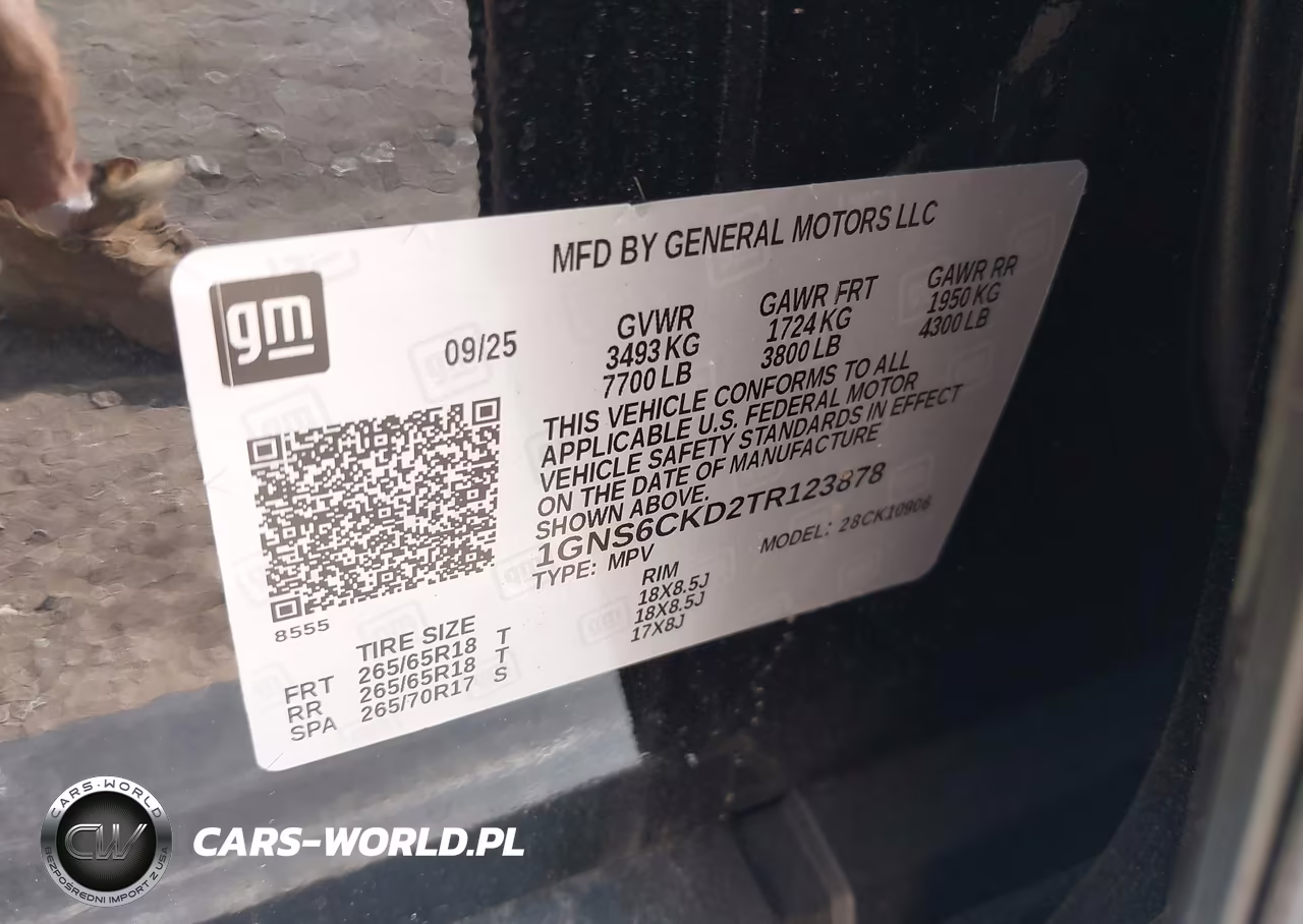 2026 Chevrolet Suburban Lt, 4Wd VIN:1GNS6CKD2TR123878 - 9