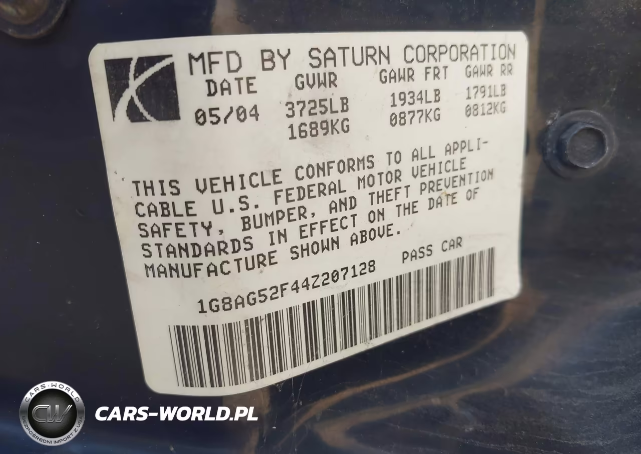 2004 Saturn Ion 1 VIN:1G8AG52F44Z207128 - 9