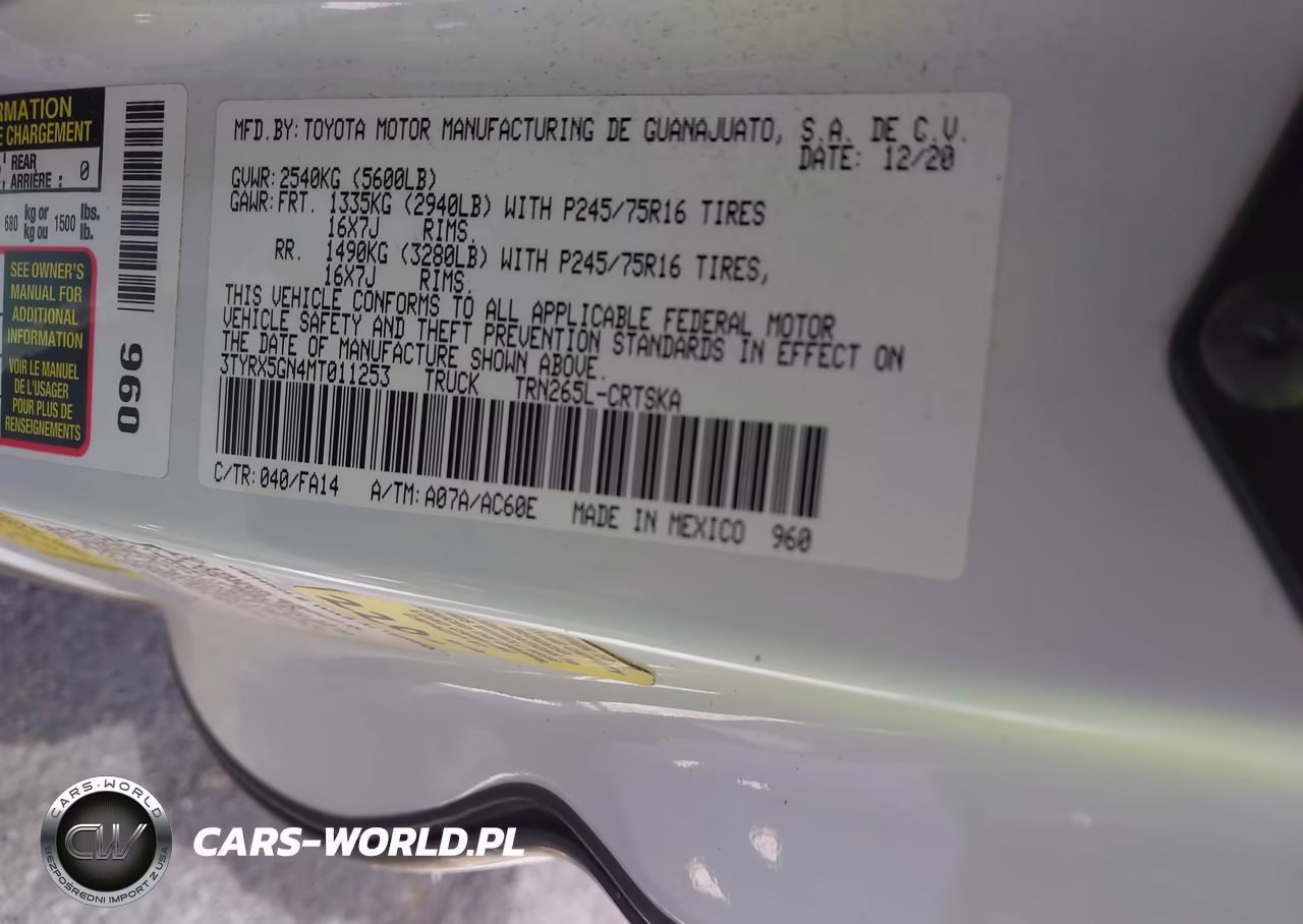 2021 Toyota Tacoma Sr VIN:3TYRX5GN4MT011253 - 9