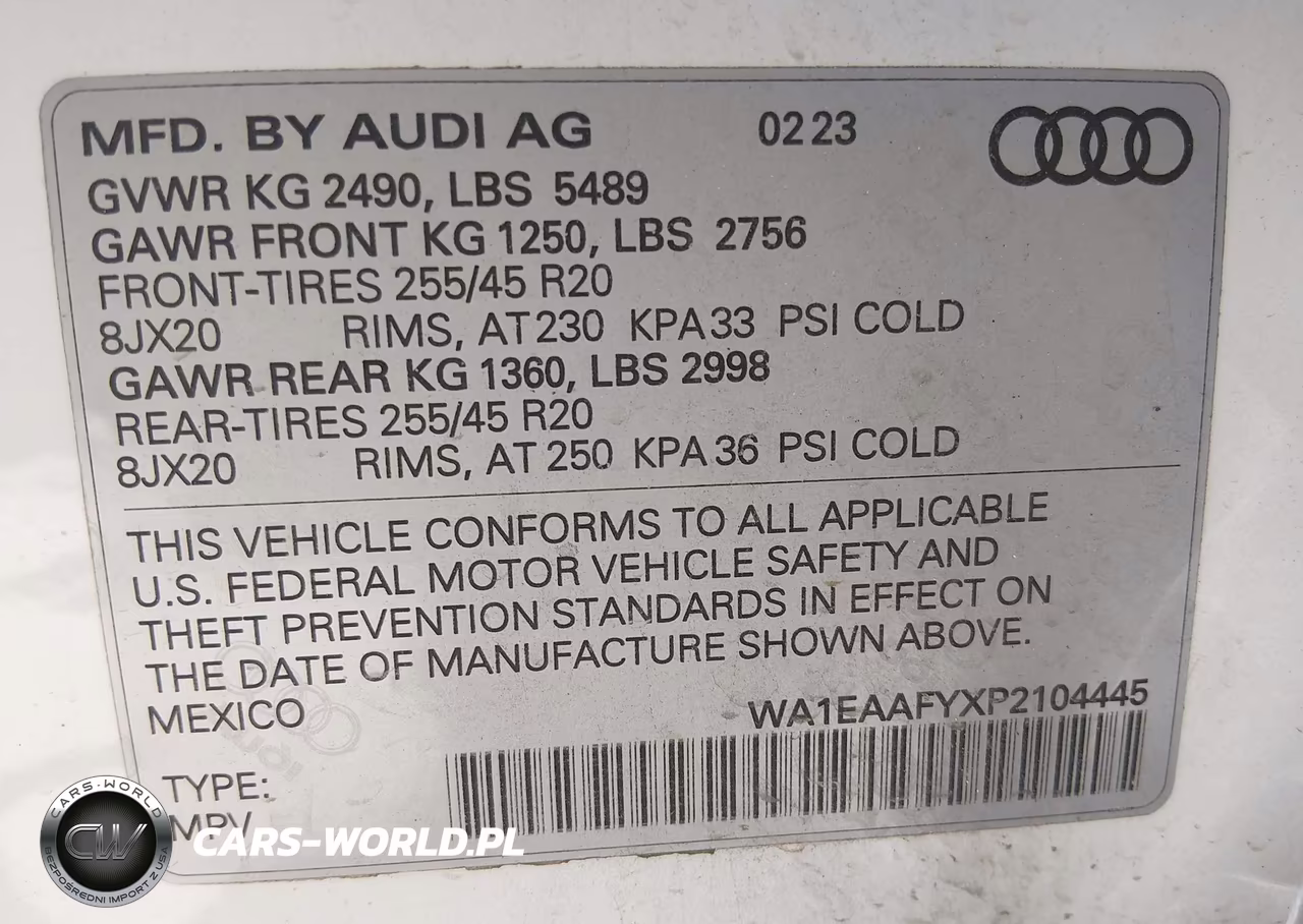 2023 Audi Q5 Premium Plus 45 Tfsi S Line Quattro VIN:WA1EAAFYXP2104445 - 9