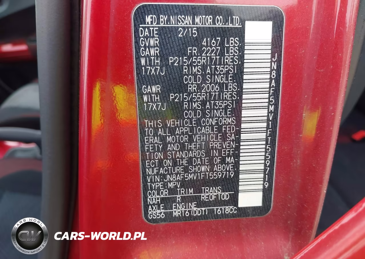 2015 Nissan Juke Sv VIN:JN8AF5MV1FT559719 - 9