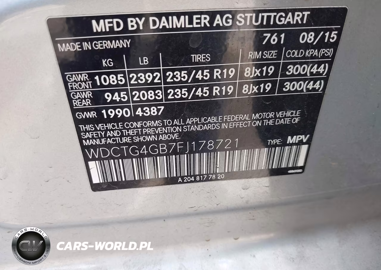 2015 Mercedes-Benz Gla 250 4Matic VIN:WDCTG4GB7FJ178721 - 9