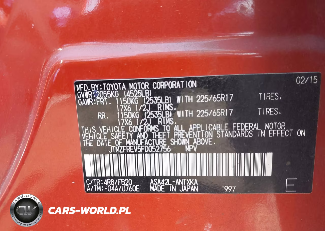 2015 Toyota Rav4 Le VIN:JTMZFREV5FD052756 - 9