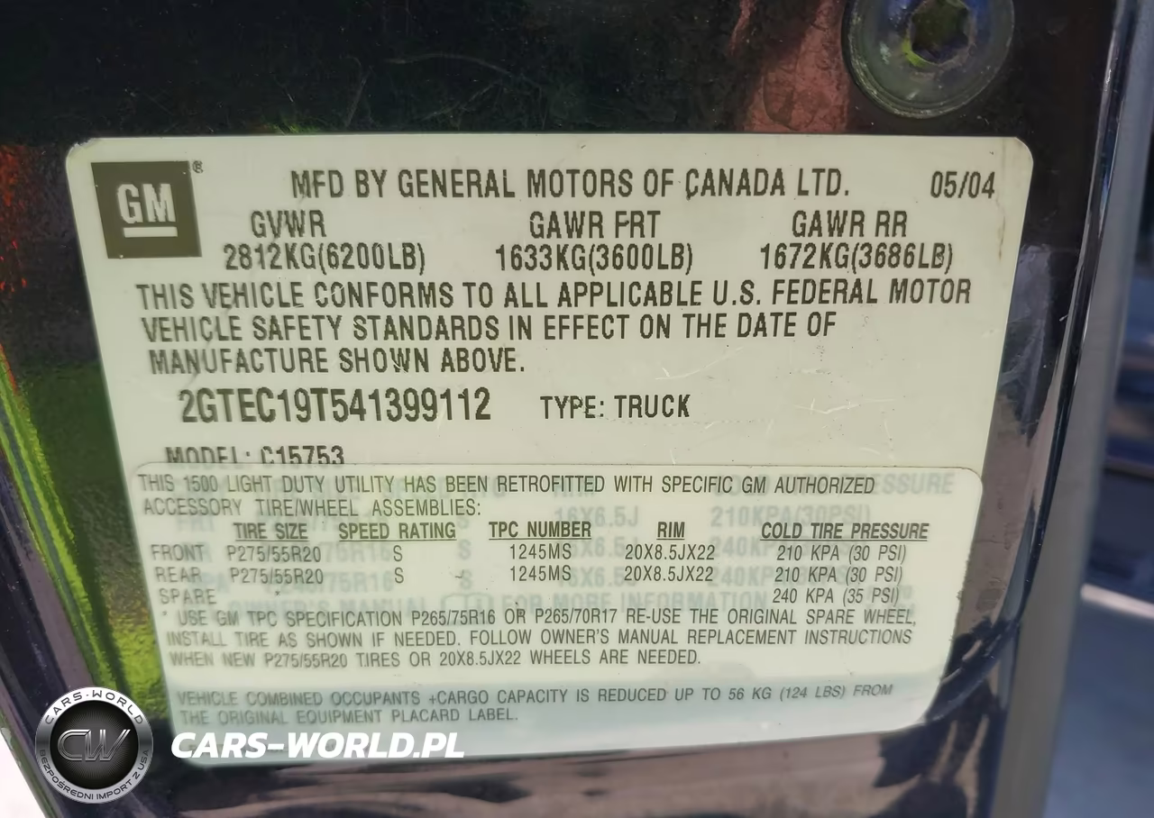 2004 GMC Sierra 1500 Sle VIN:2GTEC19T541399112 - 9
