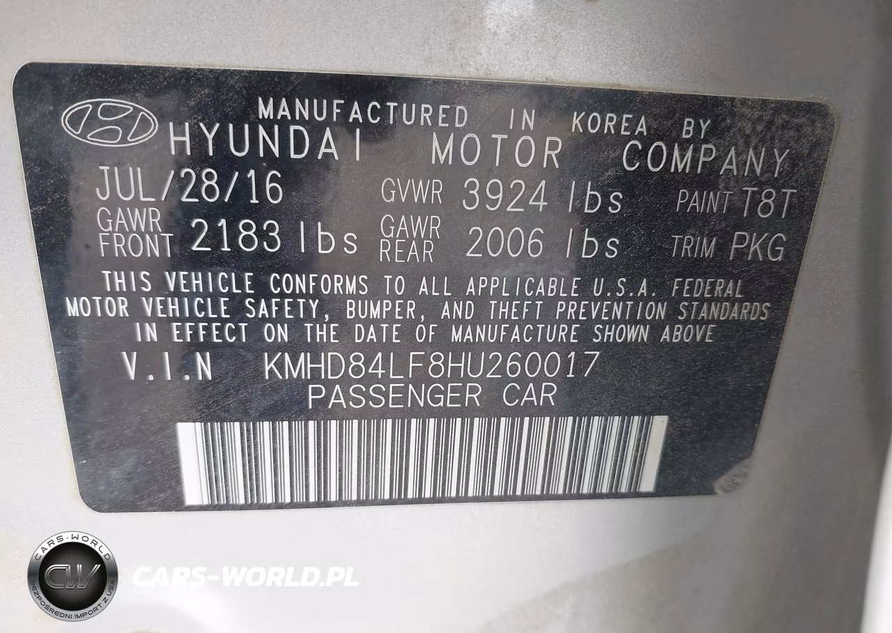 2017 Hyundai Elantra Limited VIN:KMHD84LF8HU260017 - 9
