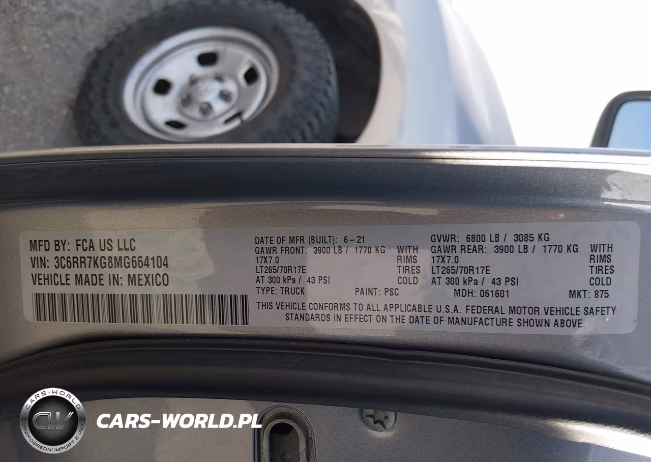 2021 Ram 1500 Classic Tradesman 4X4 5'7 Box VIN:3C6RR7KG8MG664104 - 9
