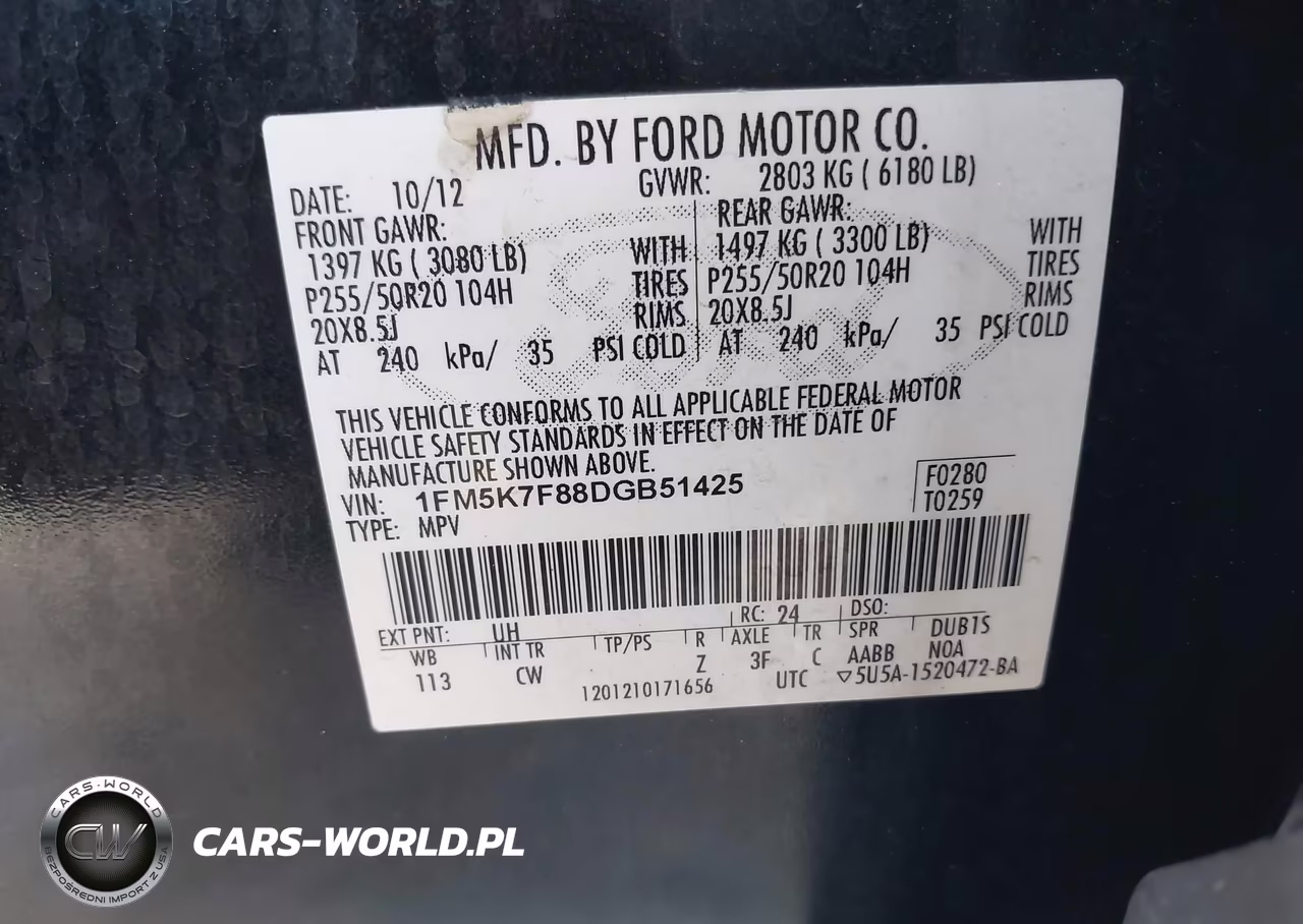 2013 Ford Explorer Limited VIN:1FM5K7F88DGB51425 - 9