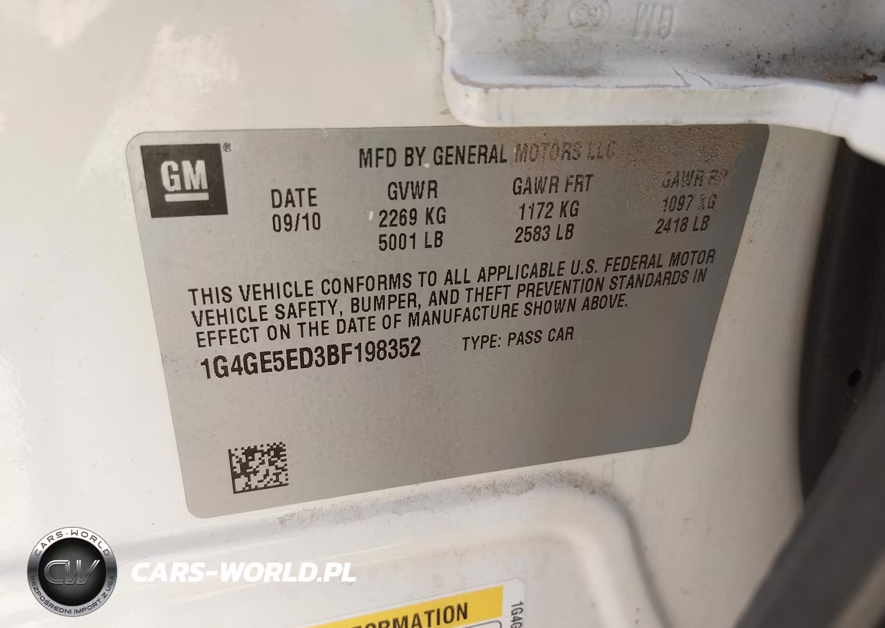 2011 Buick Lacrosse Cxs VIN:1G4GE5ED3BF198352 - 9