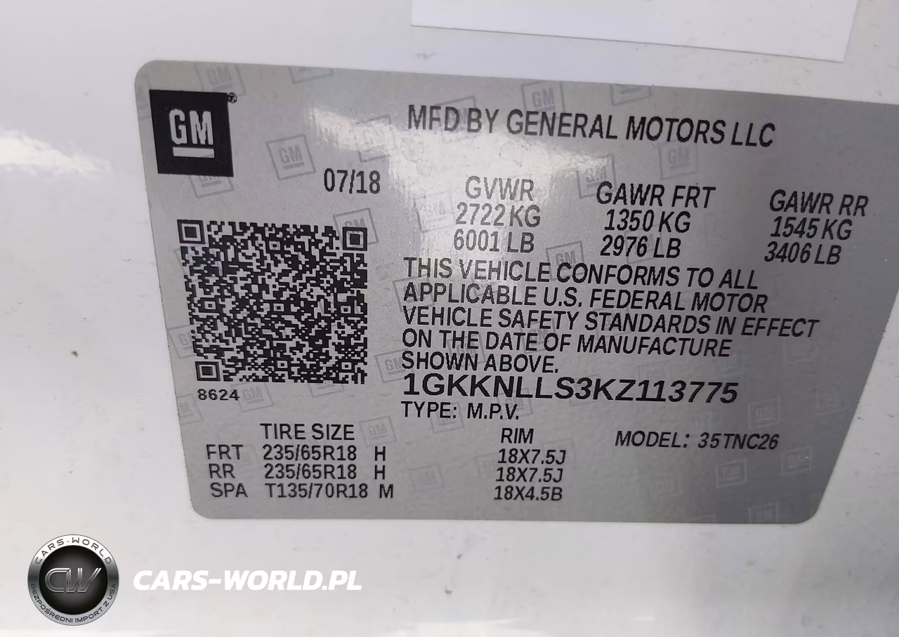2019 GMC Acadia Sle-2 VIN:1GKKNLLS3KZ113775 - 9