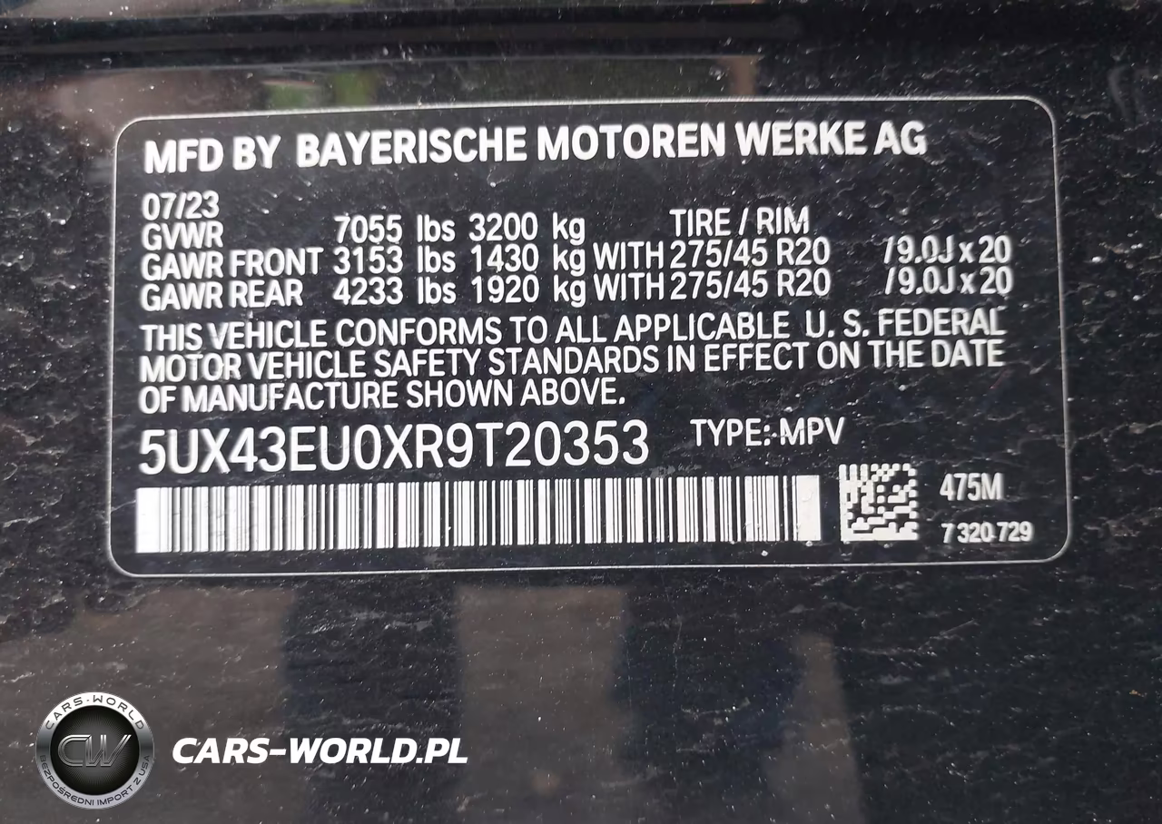 2024 BMW X5 Phev xDrive50E VIN:5UX43EU0XR9T20353 - 9