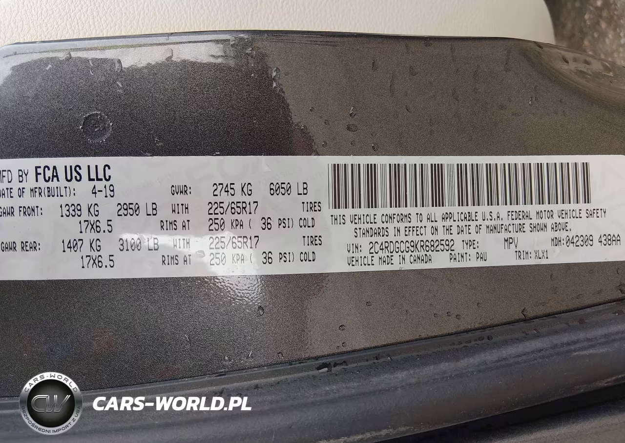 2019 Dodge Grand Caravan Sxt VIN:2C4RDGCG9KR682592 - 9
