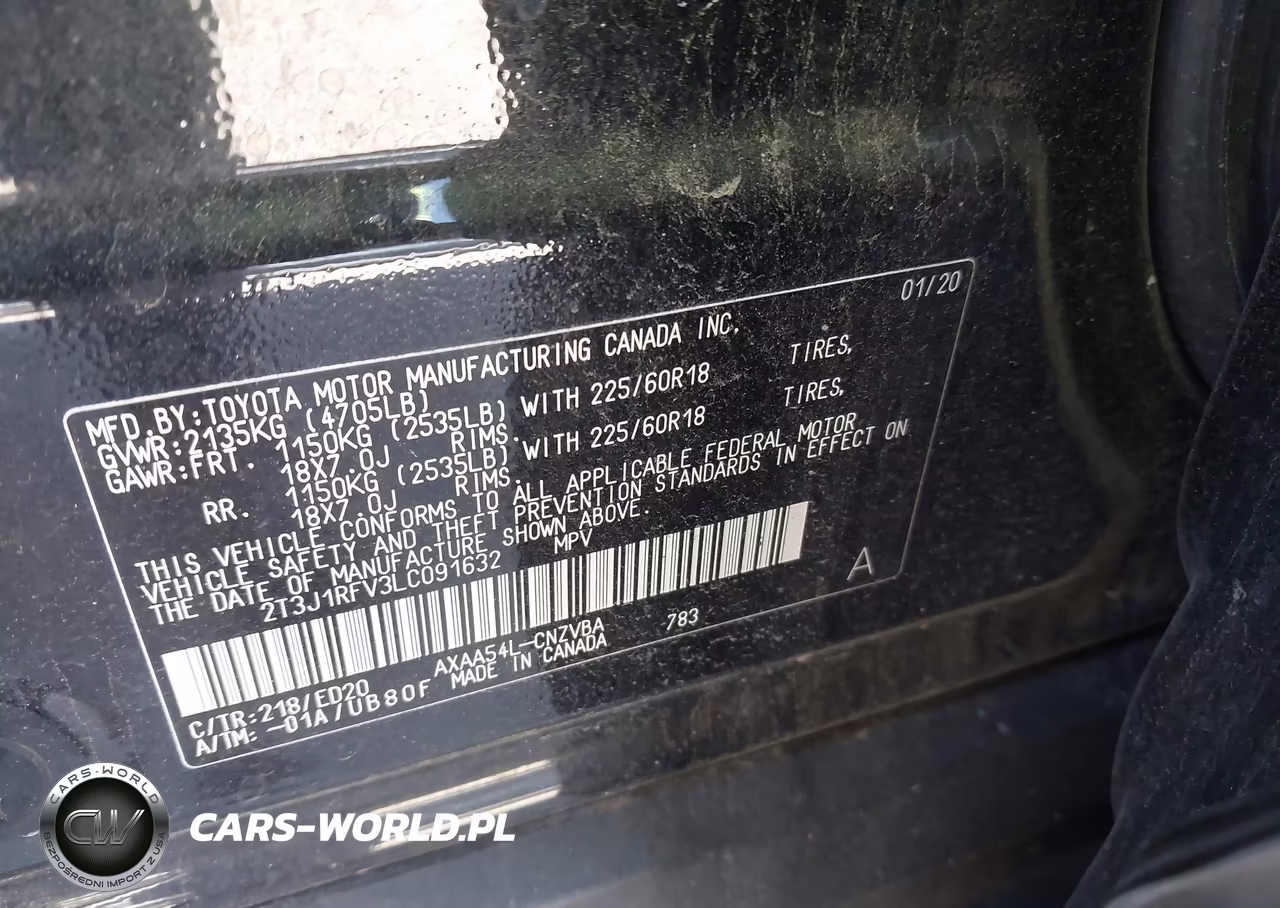2020 Toyota Rav4 Trd Off Road VIN:2T3J1RFV3LC091632 - 9