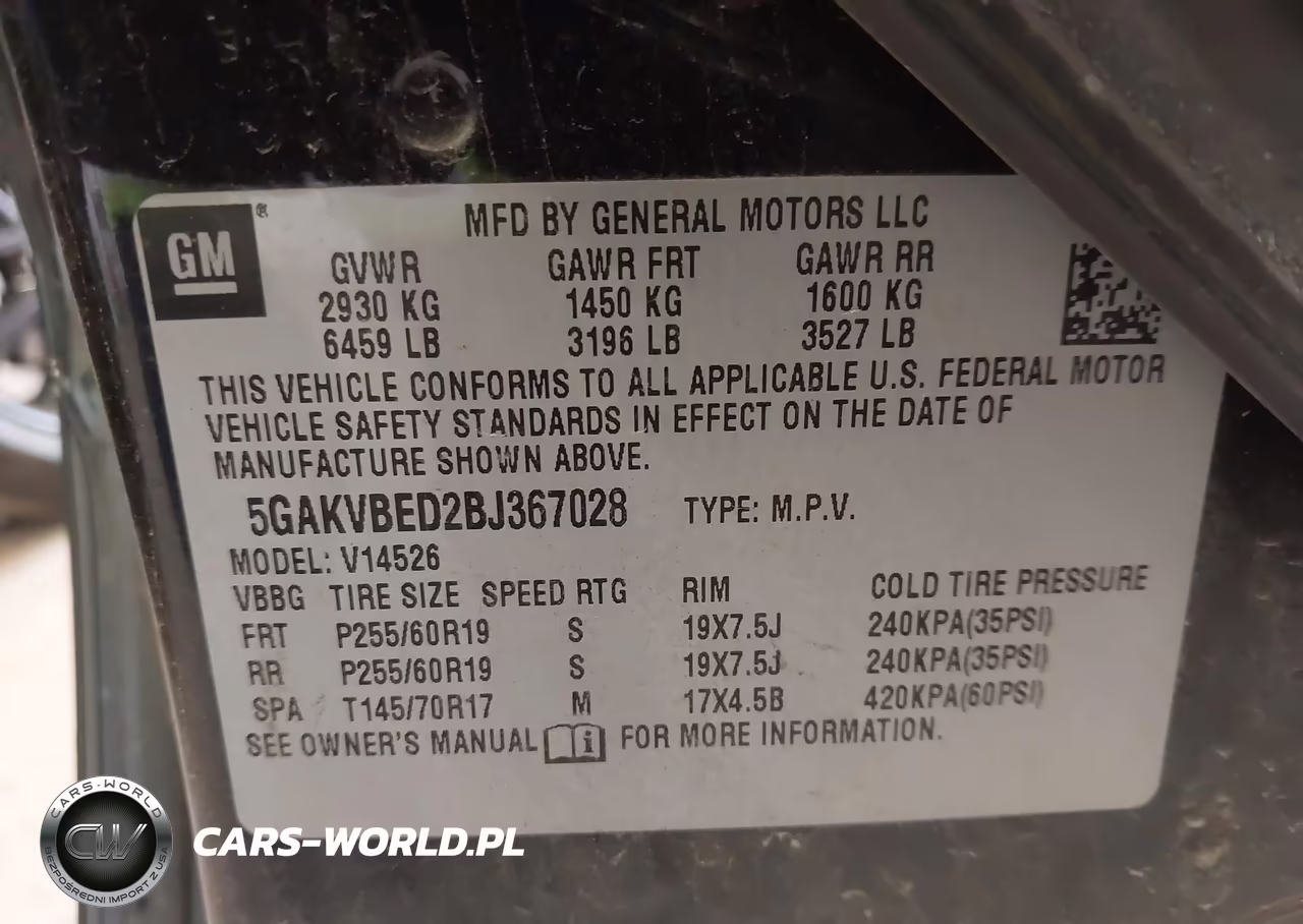 2011 Buick Enclave 1Xl VIN:5GAKVBED2BJ367028 - 9