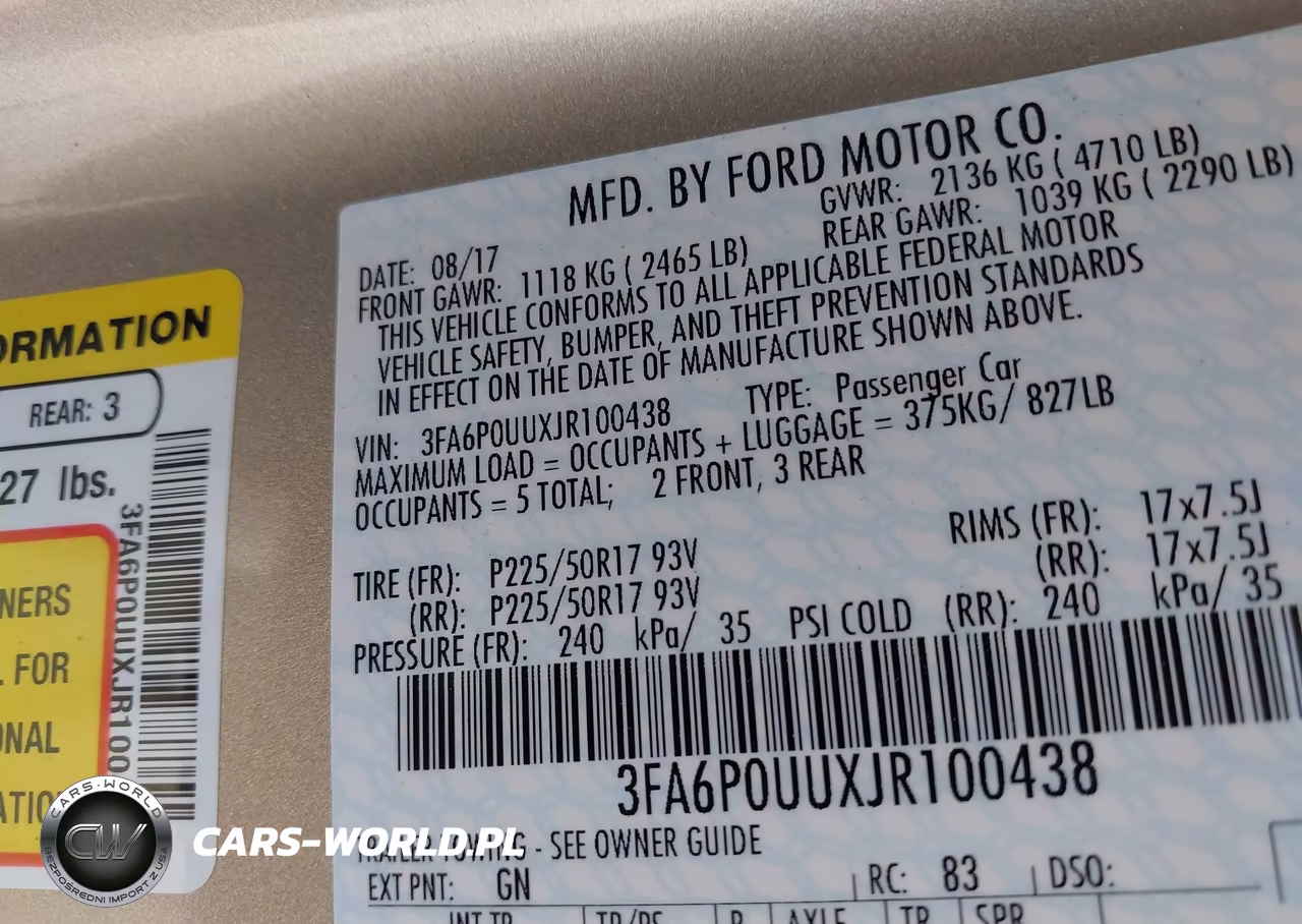 2018 Ford Fusion Hybrid S VIN:3FA6P0UUXJR100438 - 9