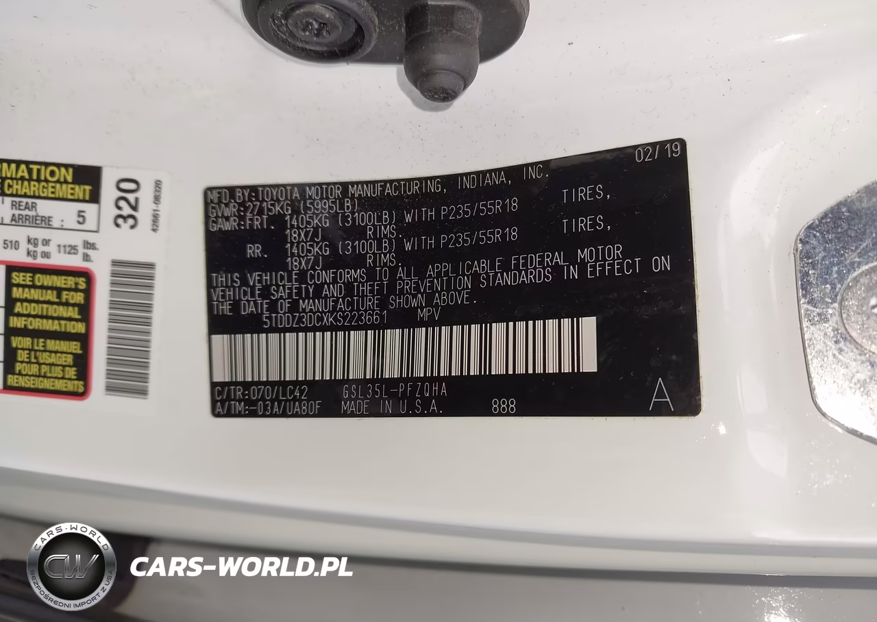 2019 Toyota Sienna Xle Premium 7 Passenger VIN:5TDDZ3DCXKS223661 - 9