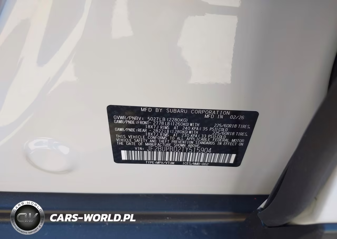 2026 Subaru Outback Premium VIN:JF2BUPBD2TY515904 - 9