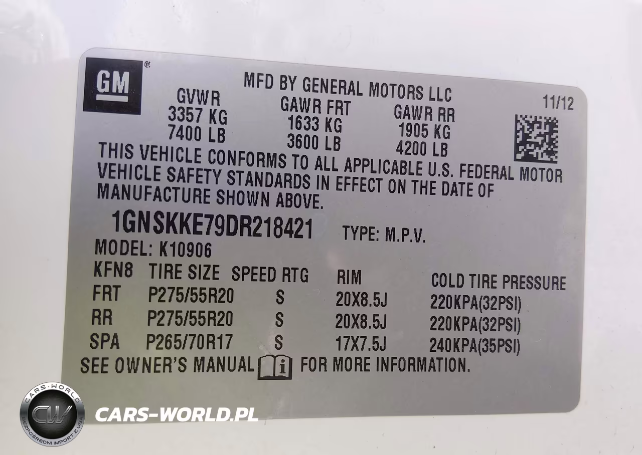 2013 Chevrolet Suburban 1500 Ltz VIN:1GNSKKE79DR218421 - 9