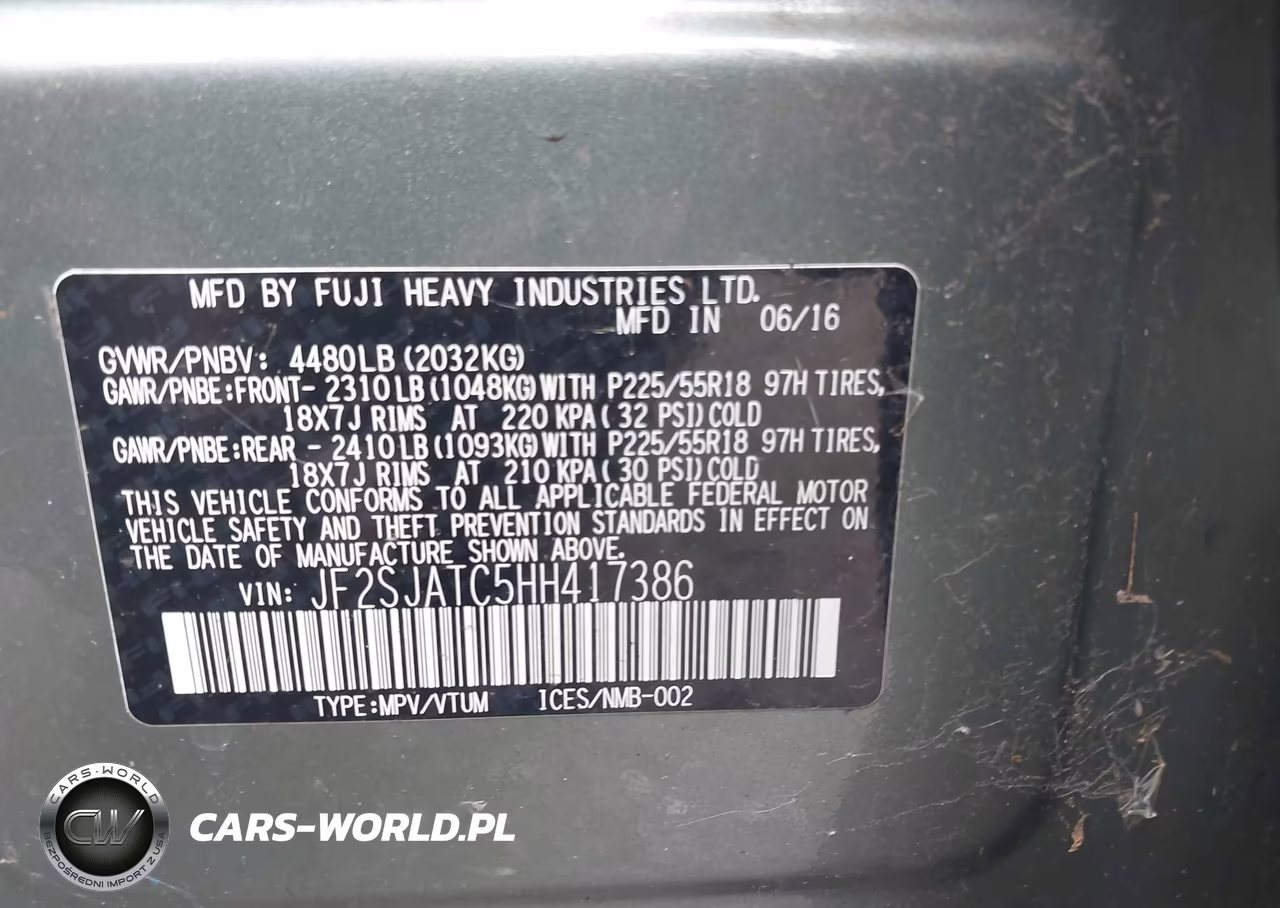 2017 Subaru Forester 2.5I Touring VIN:JF2SJATC5HH417386 - 9