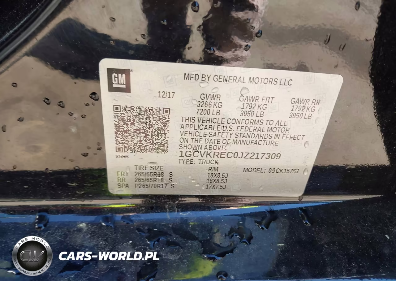 2018 Chevrolet Silverado 1500 2Lt VIN:1GCVKREC0JZ217309 - 9