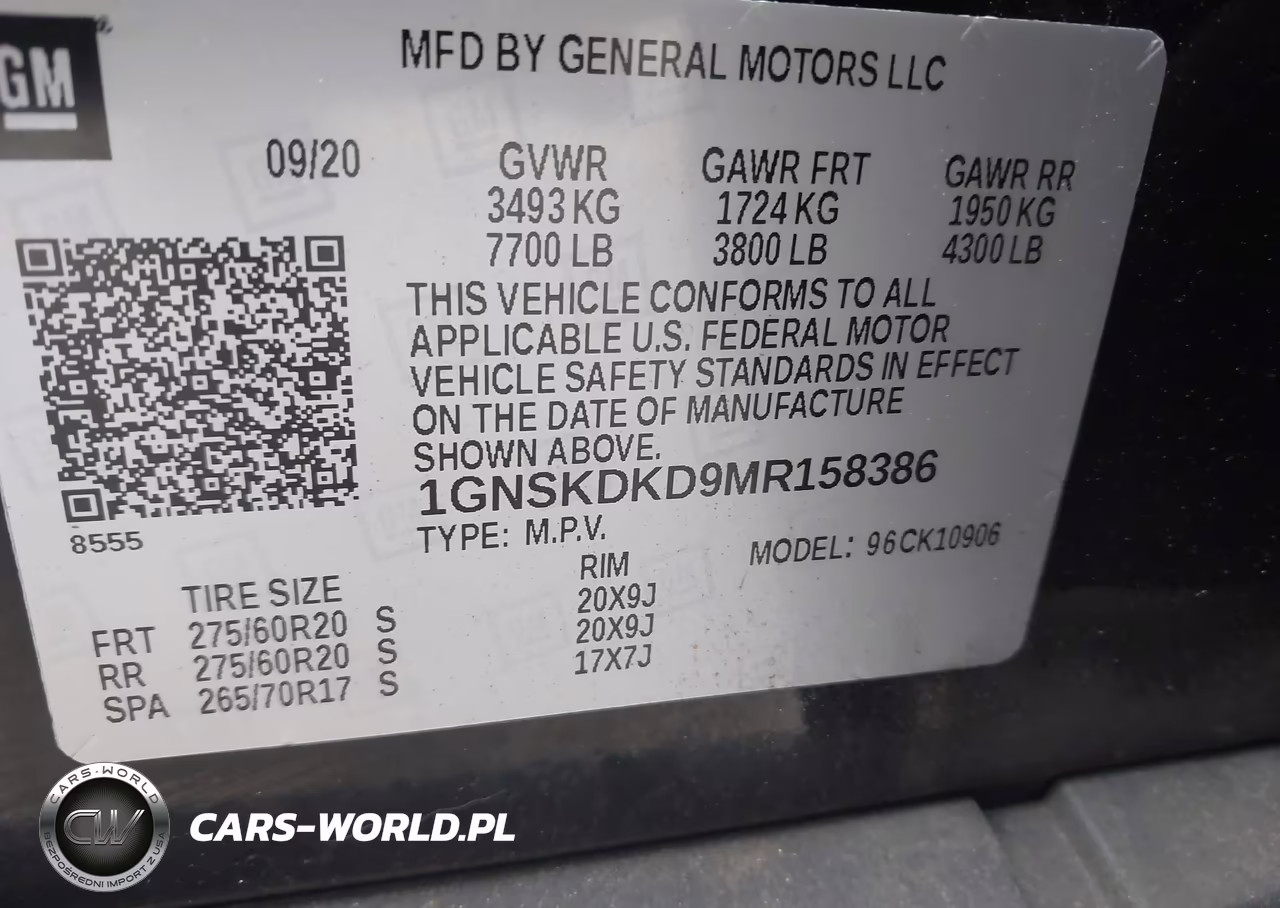 2021 Chevrolet Suburban 4Wd Z71 VIN:1GNSKDKD9MR158386 - 9