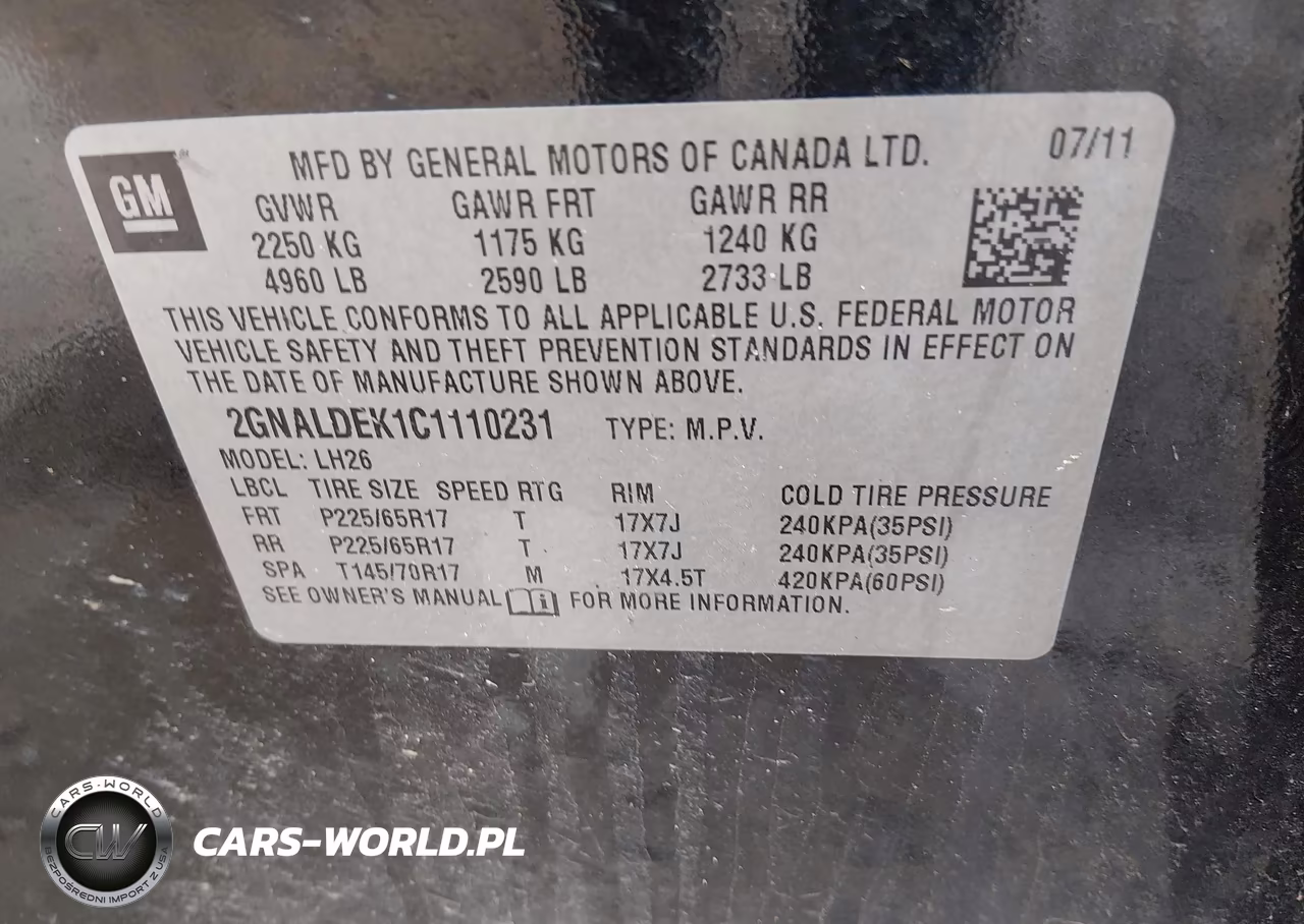 2012 Chevrolet Equinox 1Lt VIN:2GNALDEK1C1110231 - 9