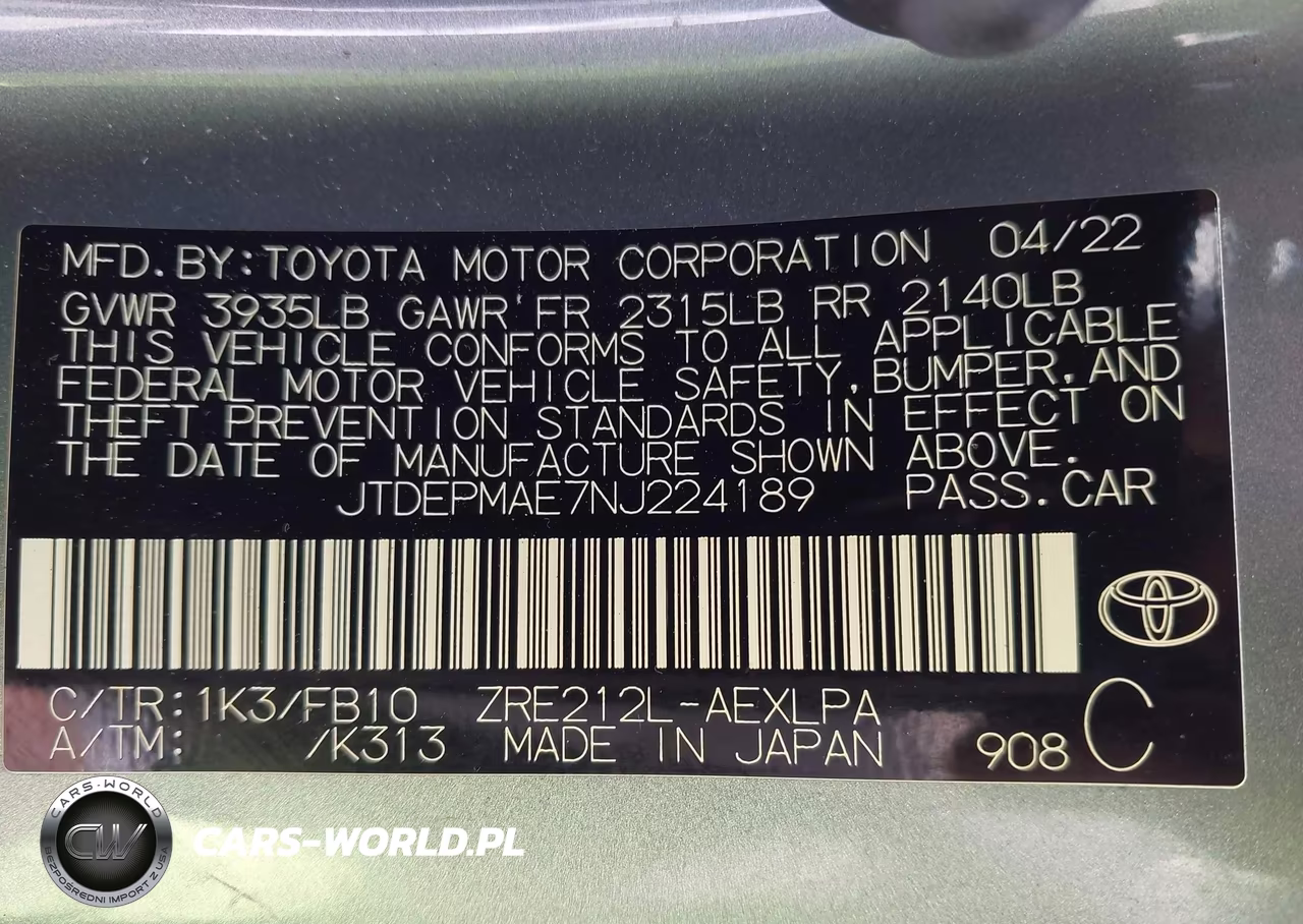 2022 Toyota Corolla Le VIN:JTDEPMAE7NJ224189 - 9