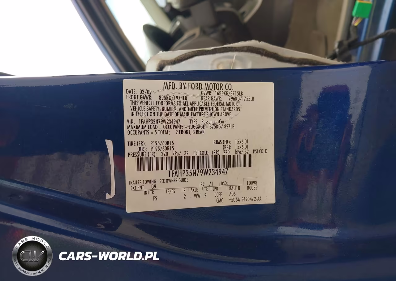 2009 Ford Focus Se VIN:1FAHP35N79W234947 - 9