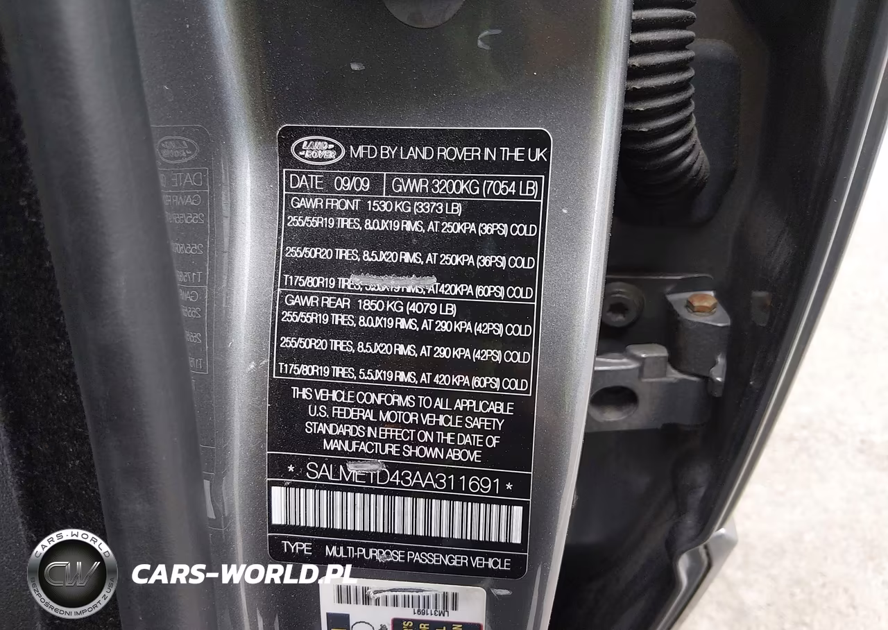2010 Land Rover Range Rover Hse VIN:SALME1D43AA311691 - 9