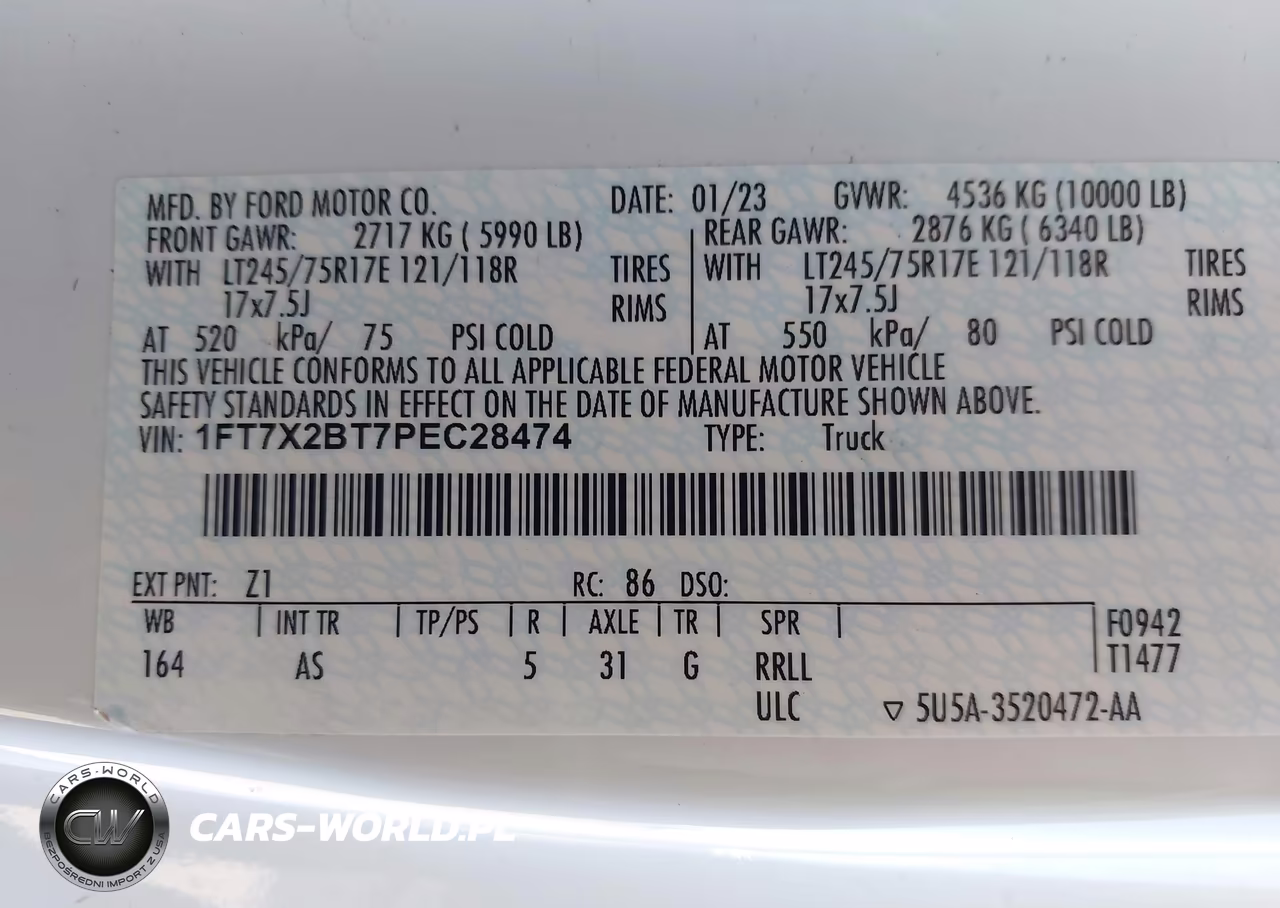 2023 Ford F-250 Xl VIN:1FT7X2BT7PEC28474 - 9