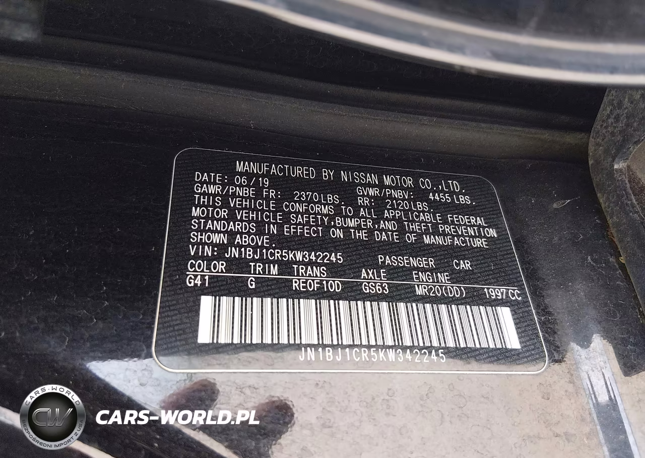2019 Nissan Rogue Sport S VIN:JN1BJ1CR5KW342245 - 9