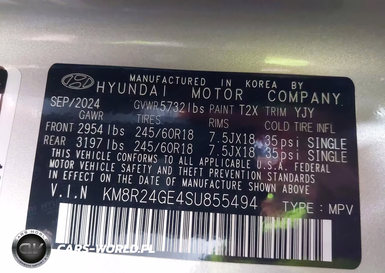 2025 Hyundai Palisade Sel VIN:KM8R24GE4SU855494 - 9