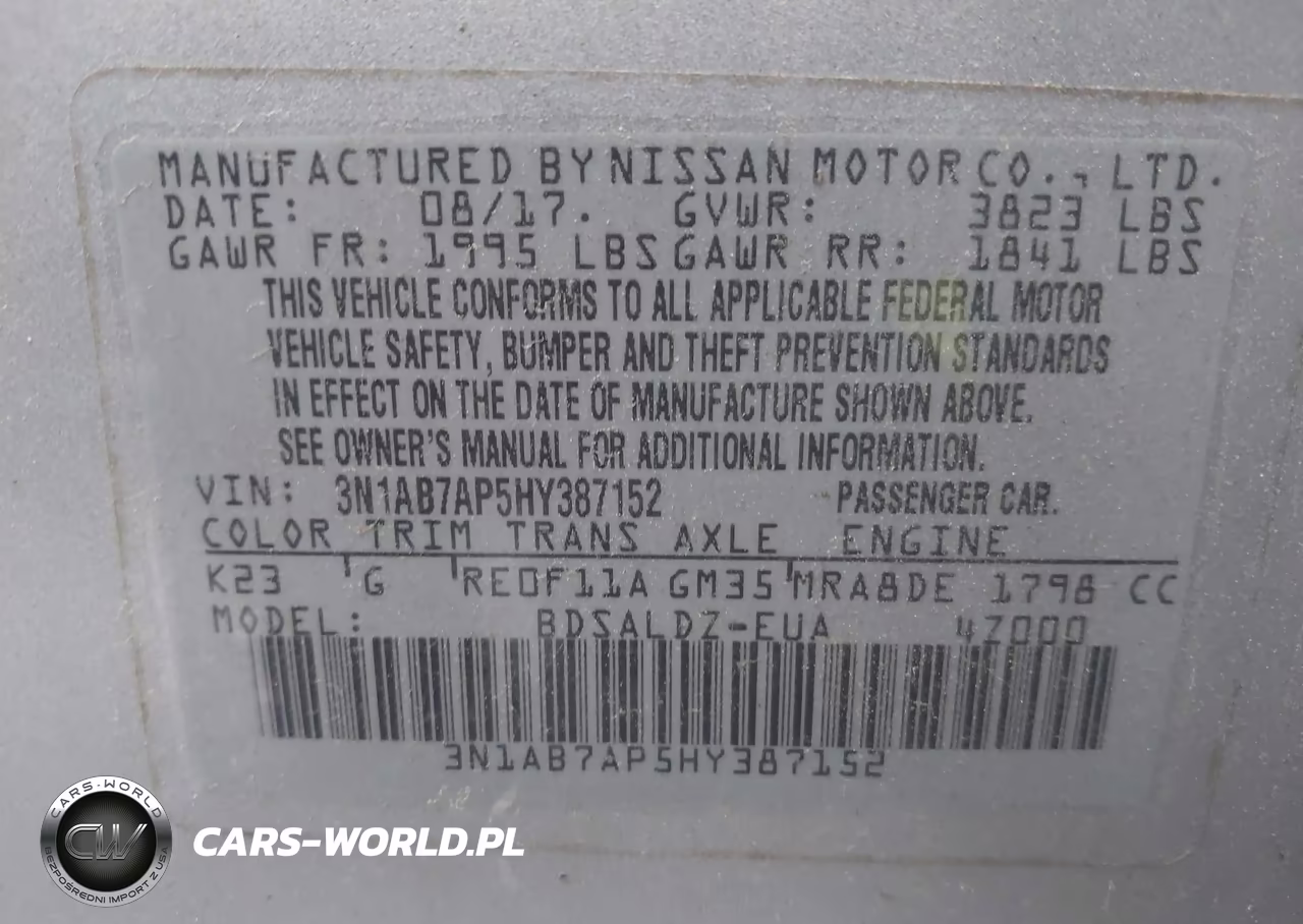 2017 Nissan Sentra Sv VIN:3N1AB7AP5HY387152 - 9