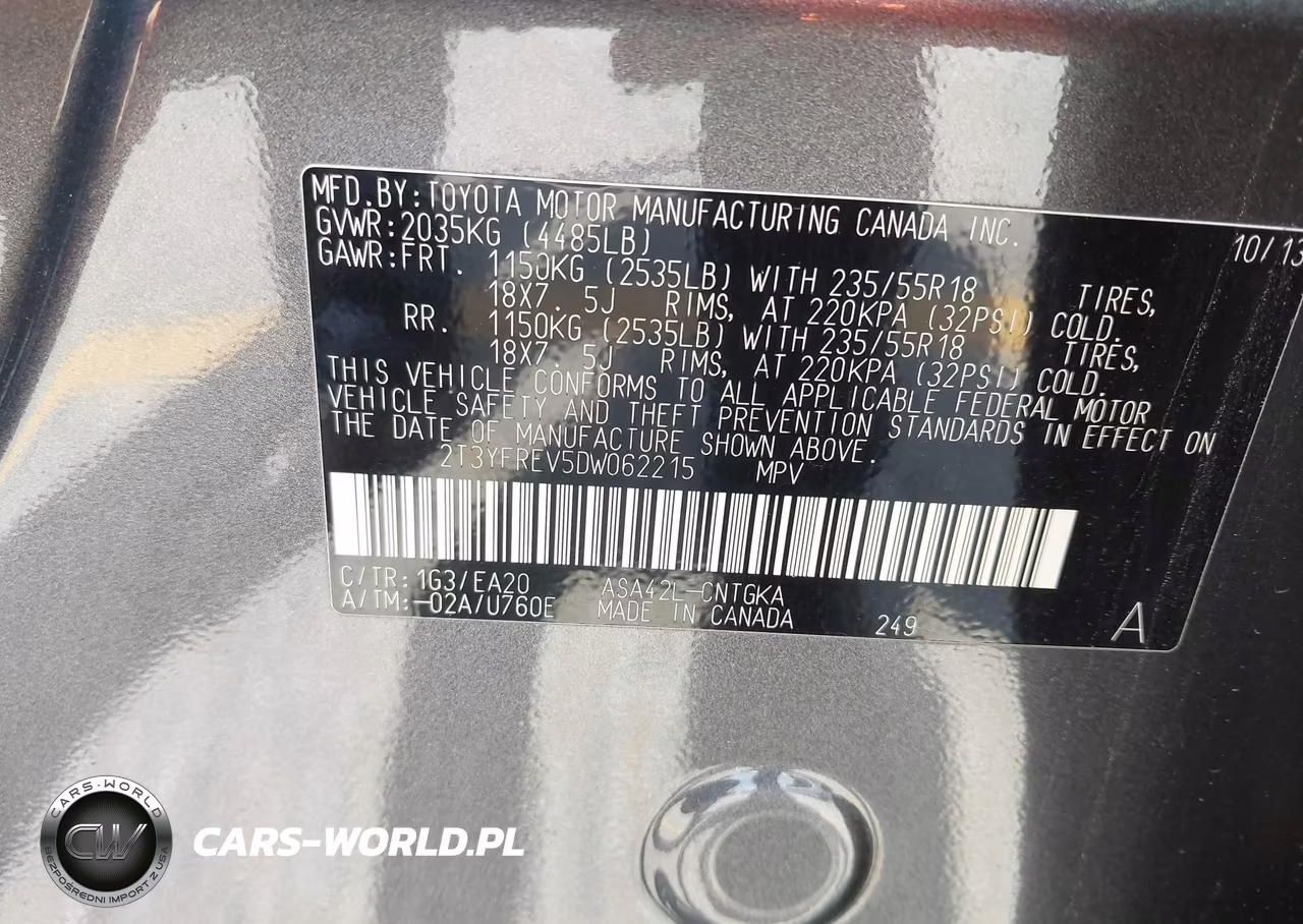 2013 Toyota Rav4 Limited VIN:2T3YFREV5DW062215 - 9