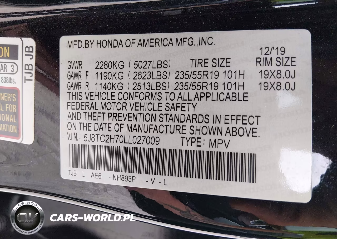 2020 Acura Rdx Advance Package VIN:5J8TC2H70LL027009 - 9