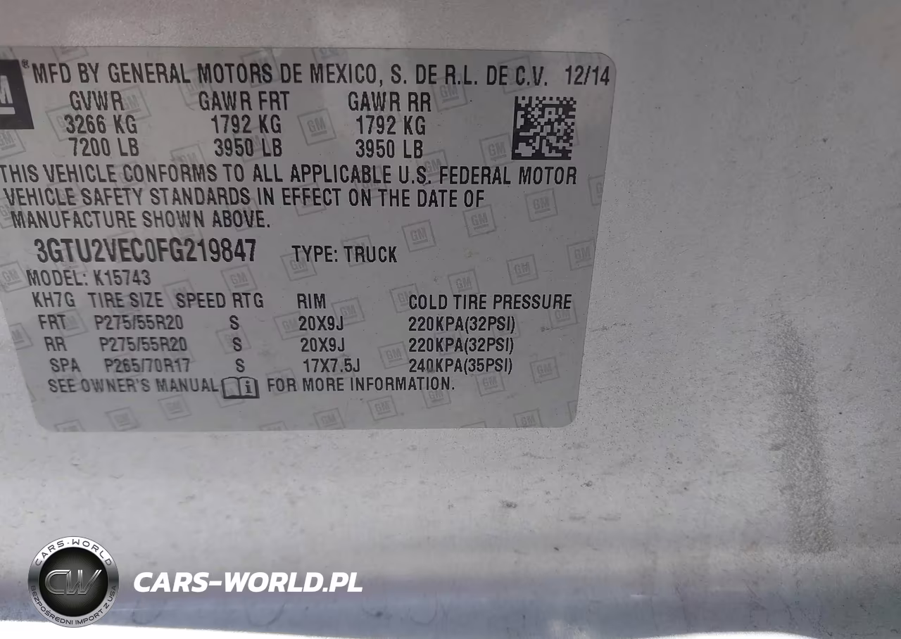 2015 GMC Sierra 1500 Slt VIN:3GTU2VEC0FG219847 - 9