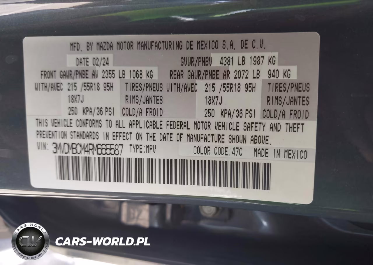 2024 Mazda Cx-30 2.5 S Carbon Edition VIN:3MVDMBCM4RM665587 - 9