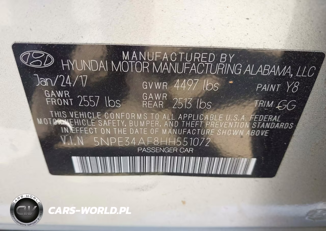 2017 Hyundai Sonata Limited VIN:5NPE34AF8HH551072 - 9