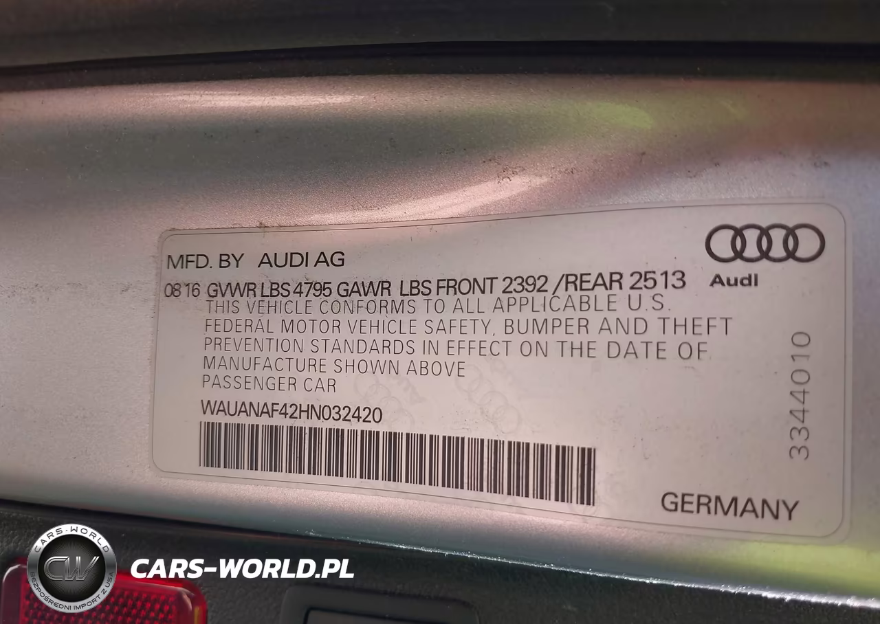 2017 Audi A4 2.0T Premium VIN:WAUANAF42HN032420 - 9