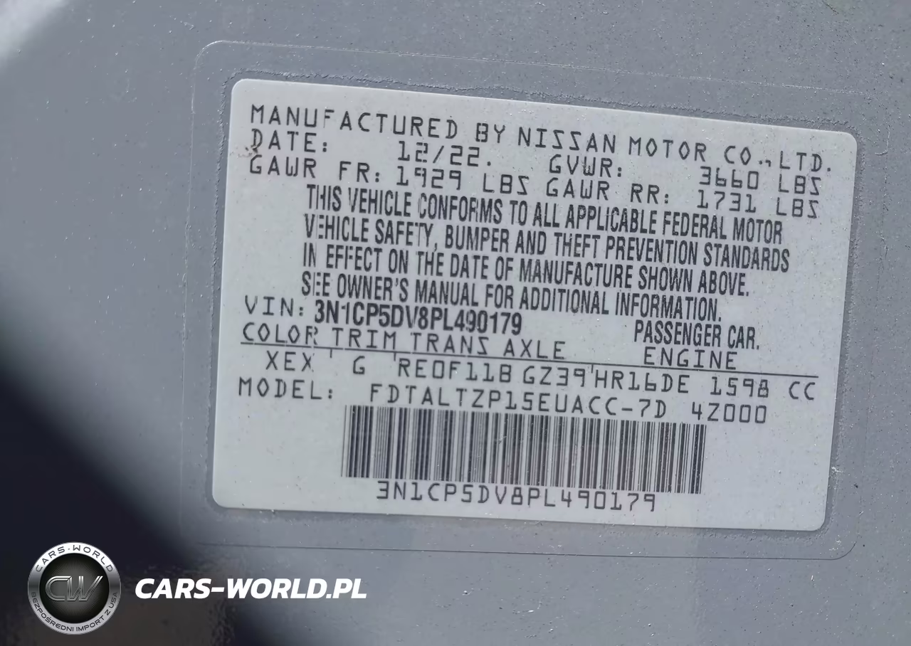 2023 Nissan Kicks Sr Xtronic Cvt VIN:3N1CP5DV8PL490179 - 9