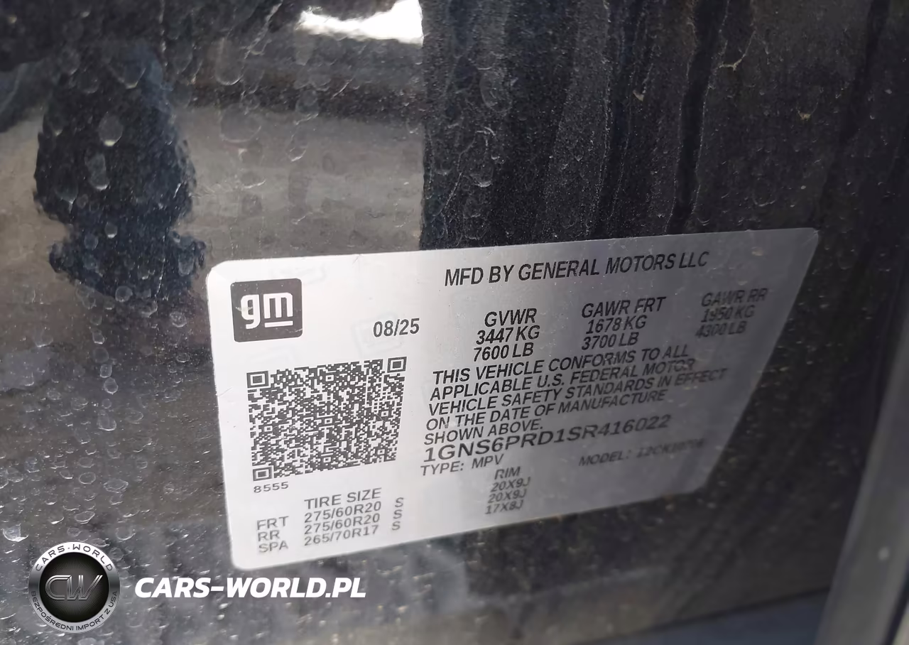 2025 Chevrolet Tahoe 4Wd Z71 VIN:1GNS6PRD1SR416022 - 9