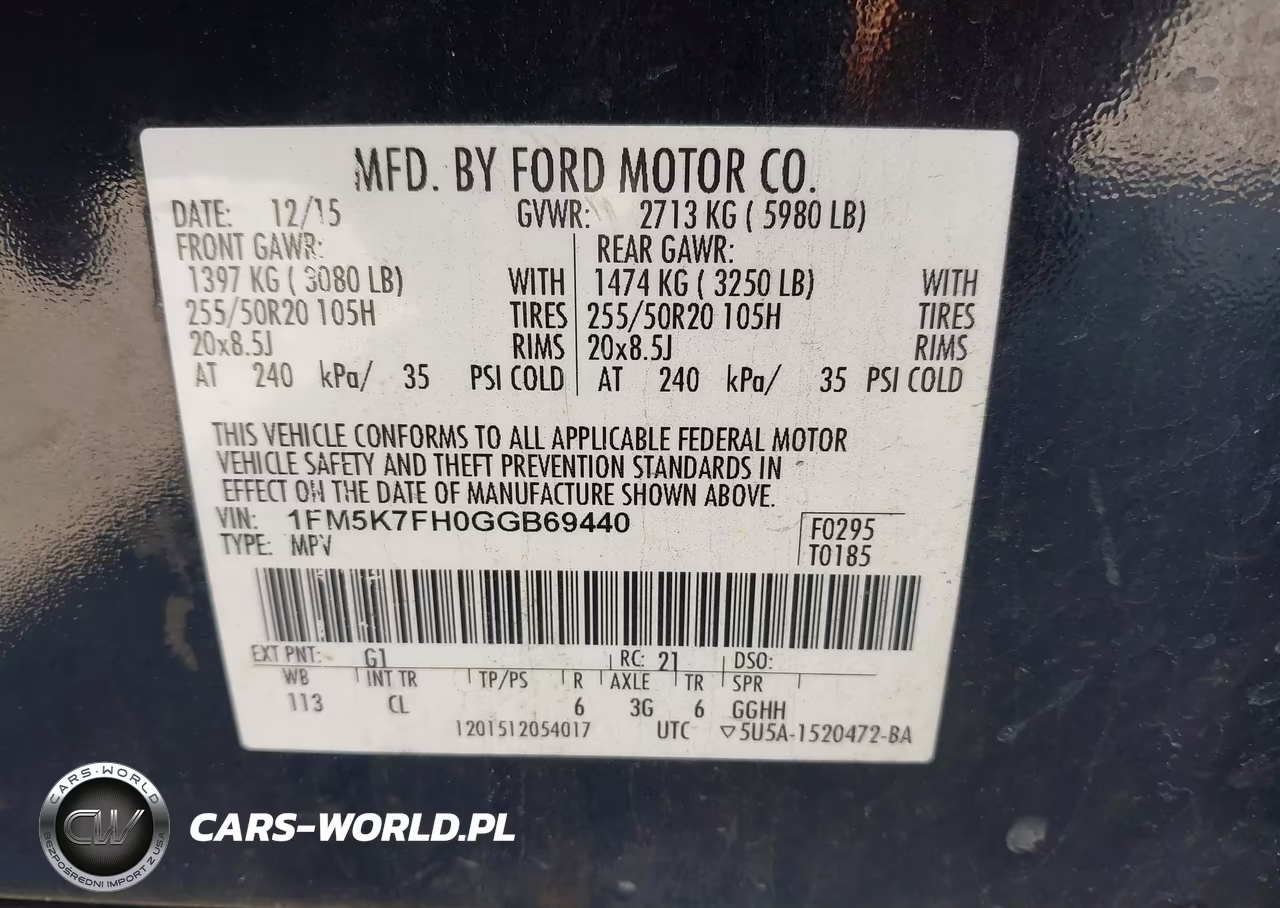 2016 Ford Explorer Limited VIN:1FM5K7FH0GGB69440 - 9