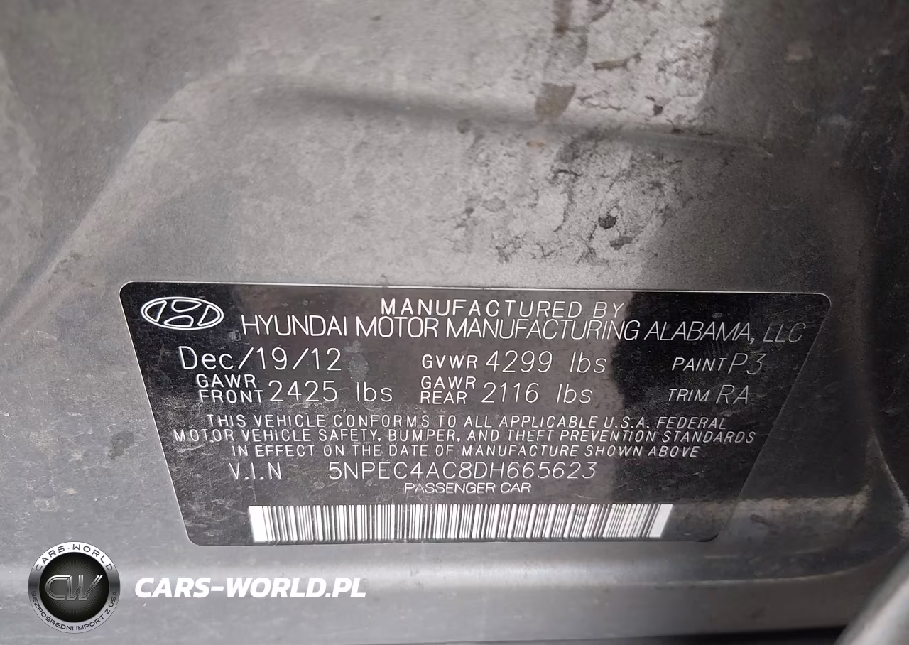 2013 Hyundai Sonata Limited VIN:5NPEC4AC8DH665623 - 9