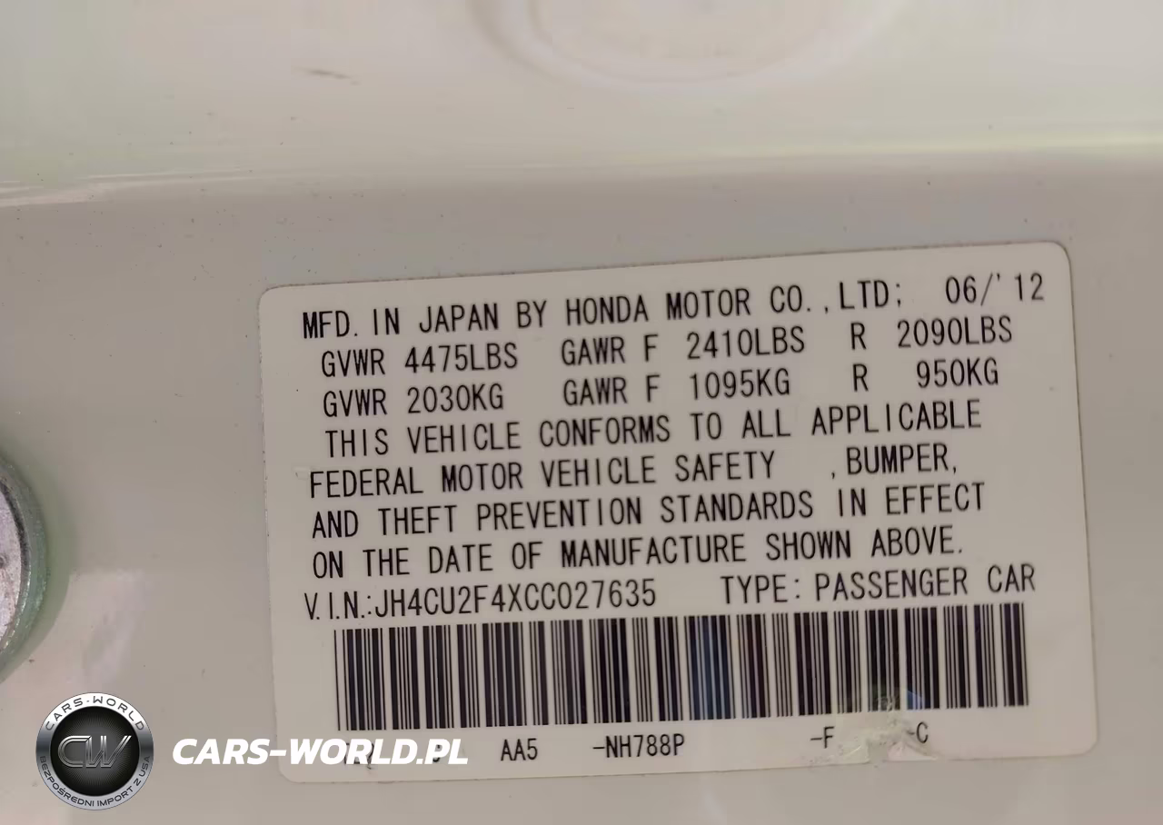 2012 Acura Tsx 2.4 VIN:JH4CU2F4XCC027635 - 9