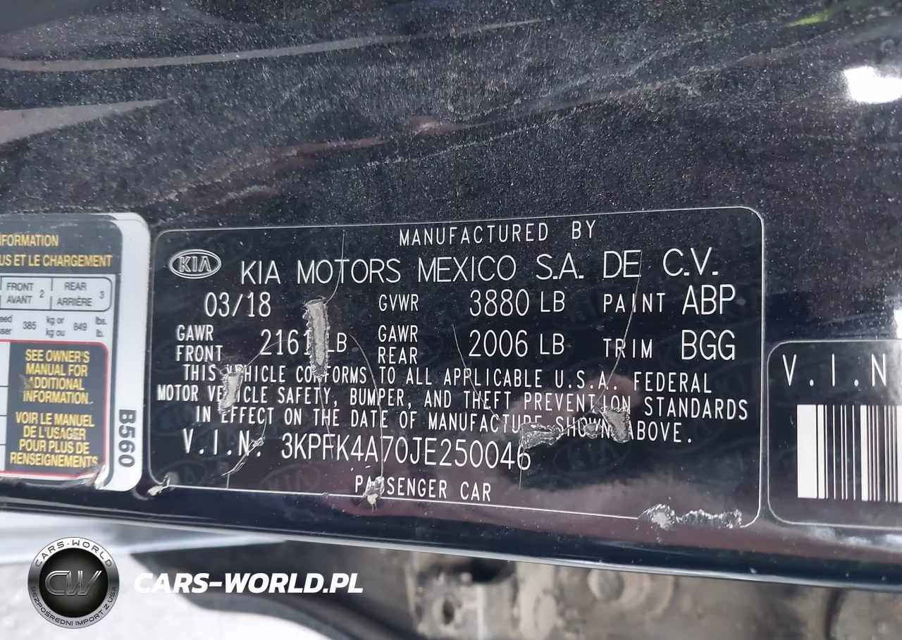 2018 Kia Forte Lx VIN:3KPFK4A70JE250046 - 9