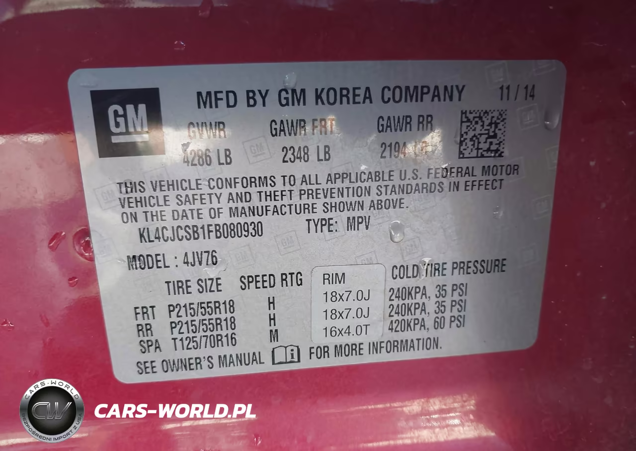2015 Buick Encore Leather VIN:KL4CJCSB1FB080930 - 9