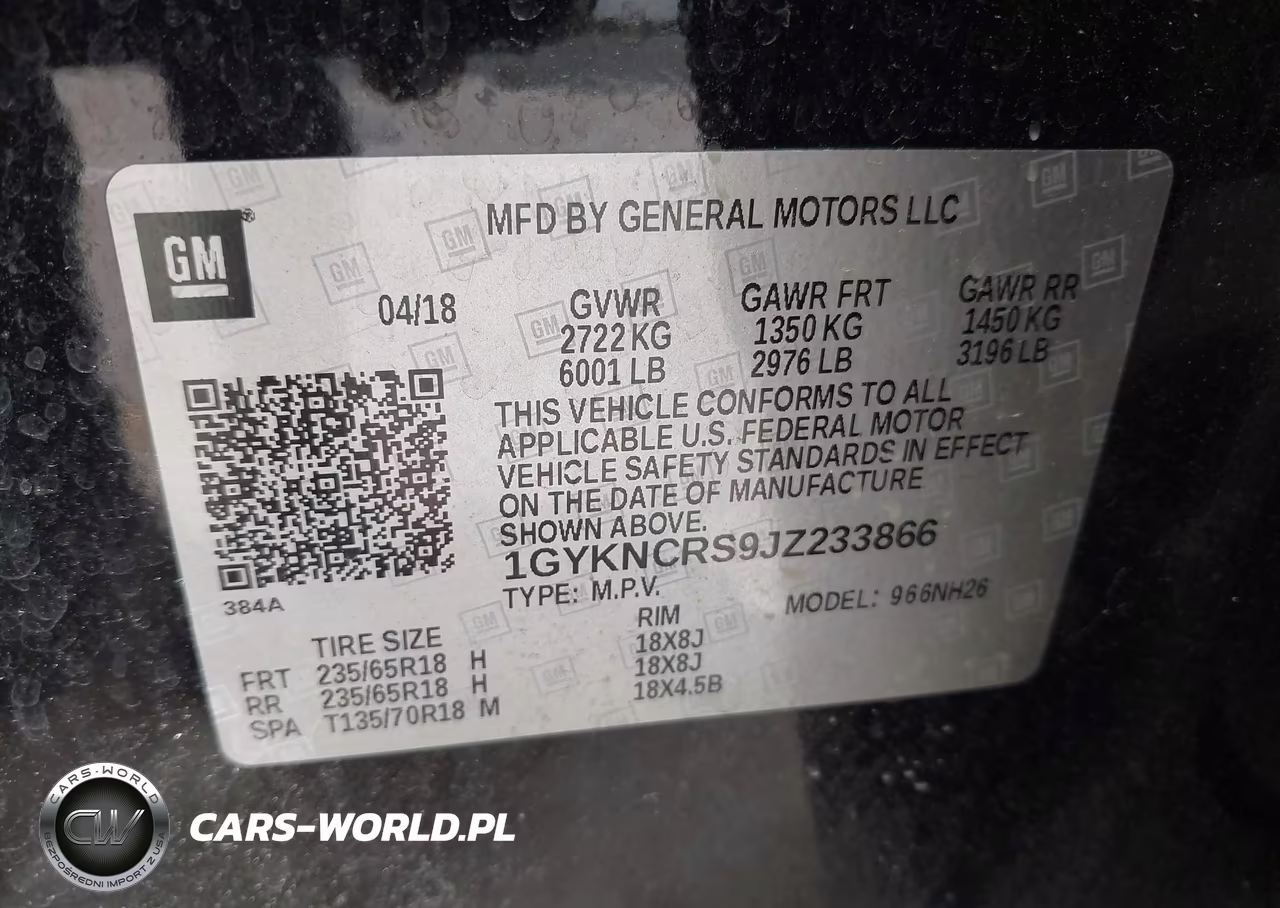 2018 Cadillac Xt5 Luxury VIN:1GYKNCRS9JZ233866 - 9