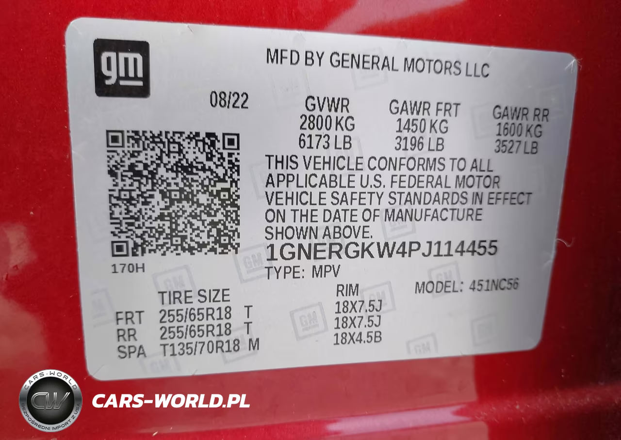 2023 Chevrolet Traverse Fwd Lt Cloth VIN:1GNERGKW4PJ114455 - 9
